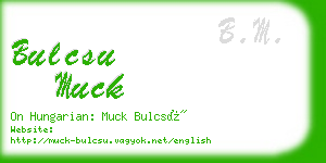 bulcsu muck business card